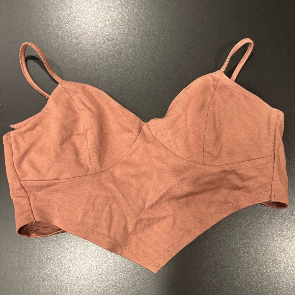 Brown Crop Top